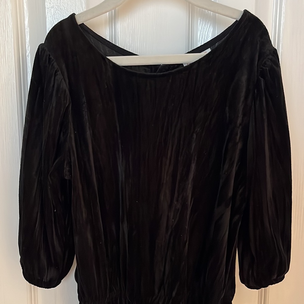 Black velvet jumpsuit
